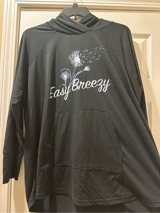 LuLaRoe Tops - LuLaRoe Black Hoodie with Rainbow Logo Tag